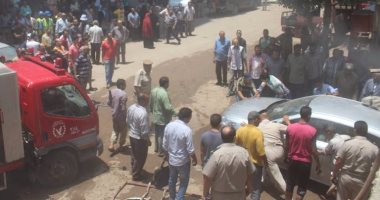 بالصور.. تفحم وتلف 6 سيارات وإنقاذ 40 أخرى فى حريق جراج بكفر الشيخ