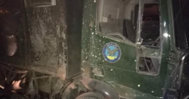 ننشر أول صور لحادث الهجوم على سيارة أمن مركزى بالمعادى 