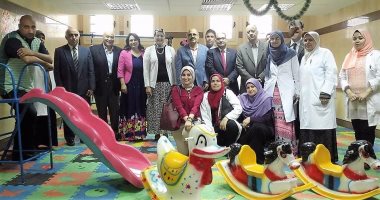 بالصور ..حفل ترفيهى للاطفال المرضى بمعهد الكبد القومى بالمنوفية