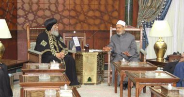 البابا تواضروس يصل مشيخة الأزهر لتهنئة الإمام الأكبر بحلول عيد الفطر