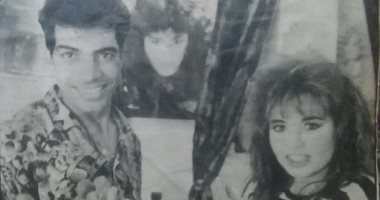شاهد.. نجم الأهلى علاء ميهوب مع الفنانة صابرين