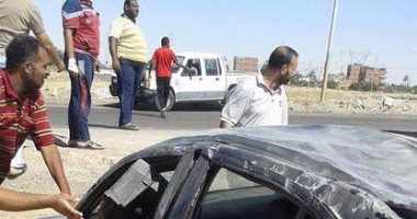 مصرع شخص فى انقلاب سيارة بطريق السويس - الإسماعيلية