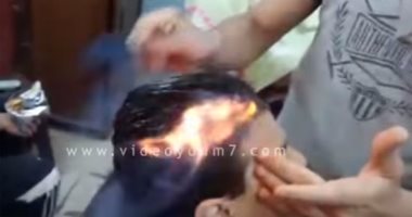 بالفيديو.. انتشار " الحلاقة بالنار" بين الأطفال