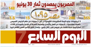 "اليوم السابع": المصريون يحصدون ثمار 30 يونيو
