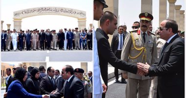 الرئيس السيسى يتقدم الجنازة العسكرية لقائد المنطقة الشمالية