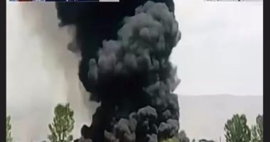أول فيديو للحريق الضخم بمخيم اللاجئين السوريين فى لبنان
