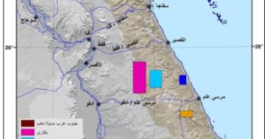 ننشر خريطة 5 مناطق بالصحراء الشرقية فازت بها 4 شركات عالمية للتنقيب عن الذهب