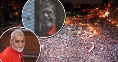حذاء مصر فوق رأس المرشد.. 3 يوليو ذكرى انتصار الشعب والتخلص من الإرهاب.. السيسى ألقى بيان تحرير الوطن وخارطة الطريق بمشاركة القوى السياسية.. والتخبط يعصف بالإخوان بعد 4 سنوات.. وحملات خليجية للقضاء على الجماعة