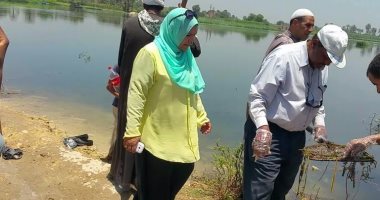 بالصور .. حملة لفحص نهر النيل بقرى بنى سويف لإرتفاع نسبة البلهارسيا لـ4% 