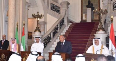 بالصور.. "كبار العرب" يضعون خارطة طريق لأزمة قطر.."الرباعى العربى"يدعو للالتزام باتفاق الرياض ومكافحة الإرهاب..ويشدد على ضرورة الامتناع عن التدخل فى الشؤون الداخلية..ودعوة المجتمع الدولى لمواجهة كل أشكال التطرف