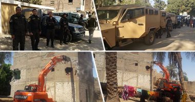 بالصور.. الداخلية تُطهر قرية الحجيرات بقنا.. 50 مدرعة تطوق القرية وتضبط 25 قطعة سلاح نارى "رشاش" و15 كيلو بانجو وأطراف الخصومات الثأرية.. مدير أمن قنا لـ"اليوم السابع": الحملات مستمرة لتجفيف منابع الإجرام