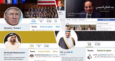 السوشيال ميديا منصات قادة العالم لمخاطبة شعوبهم.. ترامب يفضل "تويتر".. السيسى يحرص على التواجد.. بن راشد الأكثر تفاعلا عربيا.. الملك سلمان يتابعه 6 ملايين.. والعاهل الأردنى أحدث المنضمين