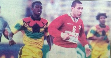 شاهد.. هادى خشبة نجم الأهلى السابق فى أحد لقاءات الفراعنة