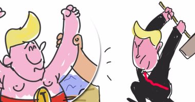 بالكاريكاتير.. "حلبة ترامب".. 7 ملفات يحلم الرئيس الأمريكى بـ"تثبيت أكتافها".. شو الإعلام يؤرقه والقضاء على الجماعات الإرهابية هدفه وحماية ظهر إسرائيل رسالته.. والتخلص من تحقيقات التدخل الروسى شغله الشاغل