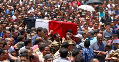 بالصور.. القليوبية تودع النقيب خالد المغربى شهيد الواجب برفح