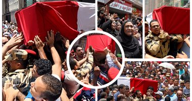 القليوبية تودع النقيب خالد المغربى شهيد الواجب برفح