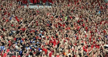 بالصور.. جماهير الأهلى تزين مدرجات برج العرب لحضور مباراة القطن