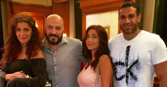 بالصور .. غادة عادل تحتفل بخطوبة شقيقتها مها بأحد فنادق القاهرة