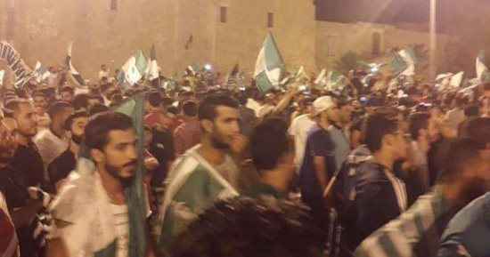 جماهير أهلى طرابلس تحتفل بالتأهل فى ميدان الشهداء