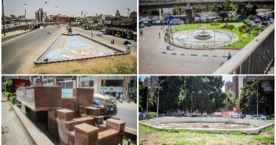 النافورات فى ميادين مصر بلا مياه.."مظهر حضارى" مع إيقاف التنفيذ