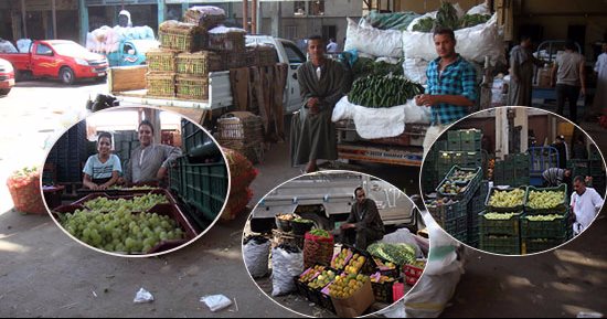 بالصور.. "اليوم السابع" فى جولة بسوق الجملة بأكتوبر.. أسعار الخضروات والفاكهة خارج المنافسة.. الطماطم والتفاح بـ2 جنيه والعنب بجنيه ونصف.. ضعف الإقبال والأسواق العشوائية تتسب فى تلف 100 طن يوميًا من المنتجات