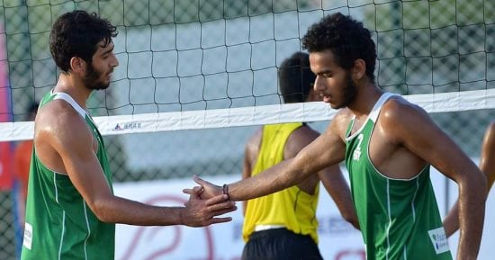 منتخب شباب الطائرة الشاطئية يفوز على هونج كونج 2 /0 فى بطولة العالم