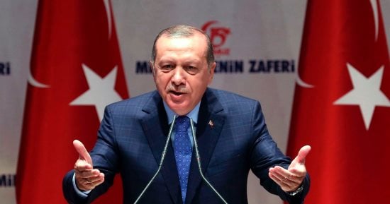 أردوغان يرحب بالهجوم الغربى على سوريا 
