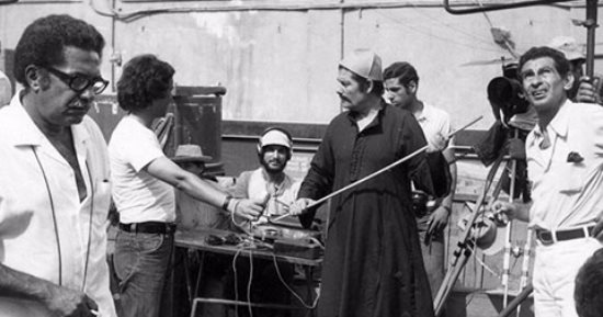 صورة نادرة لشكرى سرحان ويوسف شاهين أثناء تصوير عودة الابن الضال