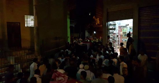 تشييع جنازة شهيد حادث البدرشين بمسقط رأسه فى الفيوم