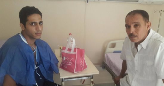 بالصور.. النائب رضا البلتاجى يزور مصابى حادث رفح الإرهابى بالمعادى العسكرى