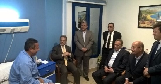 وفد برلمانى يزور مصابى الشرطة فى أحداث جزيرة الوراق بمستشفى العجوزة