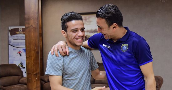 بالصور.. مصطفى فتحى يظهر مع الحضرى فى تدريبات التعاون السعودى
