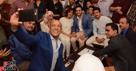 بالصور.. عقد قران نجم مسرح مصر مصطفى خاطر بحضور أشرف عبد الباقى