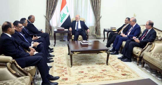 شكرى لـ"رئيس وزراء العراق": مستعدون لمساعدة بغداد فى حربها ضد داعش