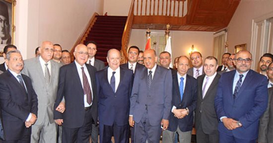 بالصور.. توافد قضاة مجلس الدولة لتهنئة المستشار أحمد أبو العزم