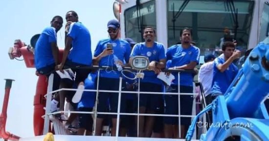 بالصور.. الهلال السعودي يزور قناة السويس قبل انطلاق البطولة العربية