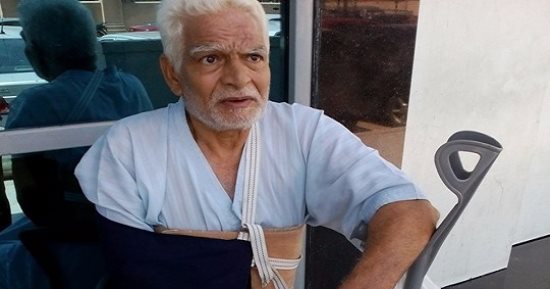  بالصور.. مريض يشتكى من الإهمال الطبى بمستشفى بولاق ويستغيث من الألم