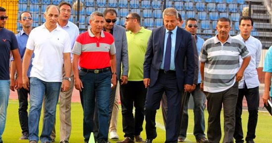 وزير الشباب والرياضة يتفقد استاد الإسكندرية قبل افتتاحه رسميا