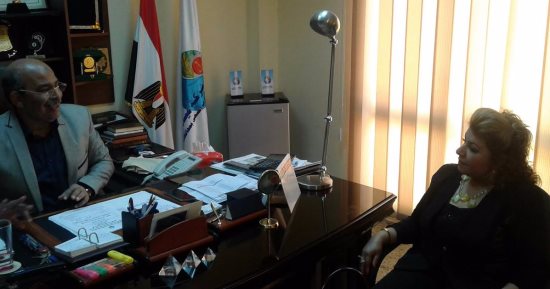  رئيس مياه القناة يستعرض مشروعات القطاع مع النائبة آمال رزق الله