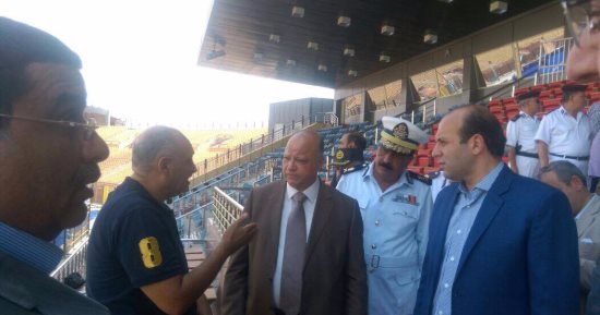 بالصور.. مدير أمن القاهرة يتفقد تأمين ستاد الإنتاج الحربى قبل البطولة العربية