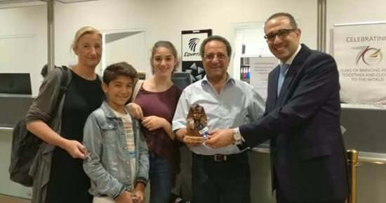 مصر للطيران تحتفل باليوم الوطنى لبلجيكا فى بروكسيل