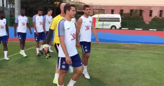 بالفيديو والصور.. موراتا يظهر لأول مرة فى مران تشيلسى