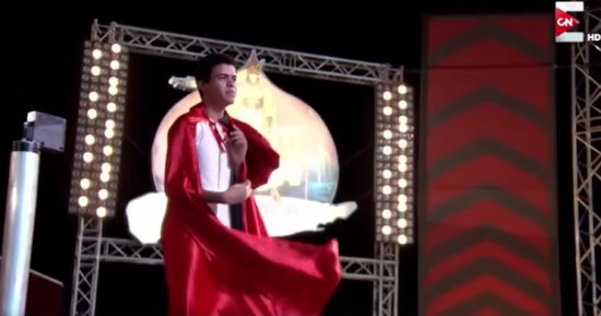 شاهد ما فعله ياسين "بطل مؤتمر الشباب" فى ميدان “Ninja Warrior” 