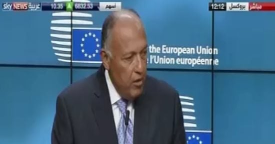 وزير الخارجية: نعمل مع الاتحاد الأوروبى فى مجال مكافحة الإرهاب