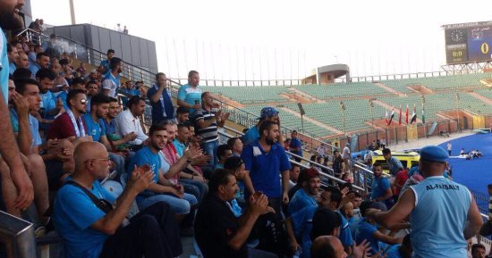جماهير الفيصلى الأردنى تهتف للأقصى أمام الوحدة فى البطولة العربية