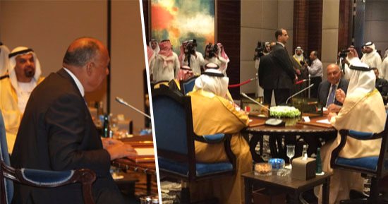دول الرباعى العربى تؤكد تمسكهم بالمبادئ الستة لاجتماع القاهرة.. "بيان المنامة": مستعدون للحوار شريطة إعلان قطر وقف دعمها وتمويلها للإرهاب.. وجميع الإجراءات المتخذة من أعمال السيادة وتتوافق مع القانون الدولى