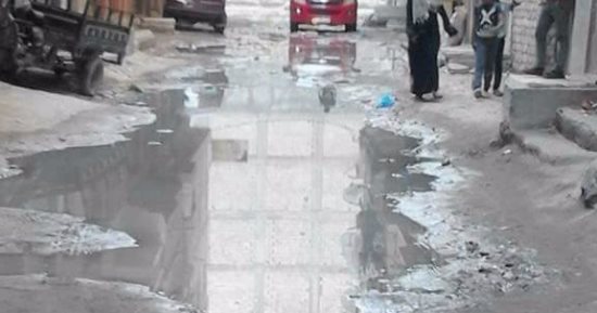 مياه الصرف تغرق أحد شوارع الإسكندرية.. والأهالى يطالبون بحل جذرى للمشكلة