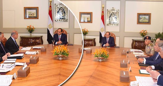 توجيهات مشددة من السيسى فى اجتماعه بمسئولى الدولة.. تنفيذ توصيات مؤتمر الشباب والاستعداد لاستضافة منتدى شباب العالم.. ويشدد على إنشاء هيئة تنمية جنوب الصعيد.. وتكثيف الرقابة على الأسواق وإزالة التعديات