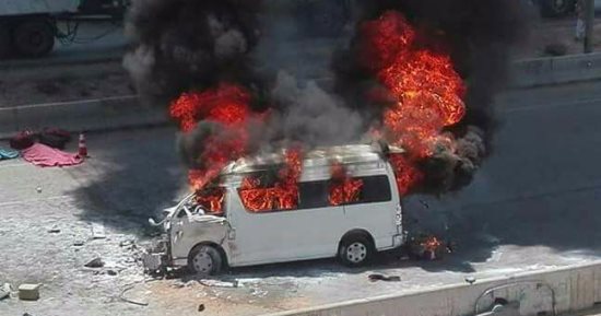 بالصور.. ارتفاع عدد ضحايا احتراق ميكروباص البحيرة إلى 3 وفيات و10 آخرين
