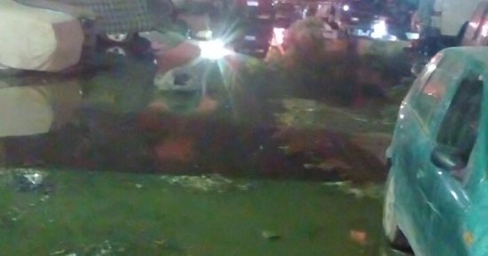 شكوى من طفح المجارى فى شارع على إبراهيم بالعمرانية 